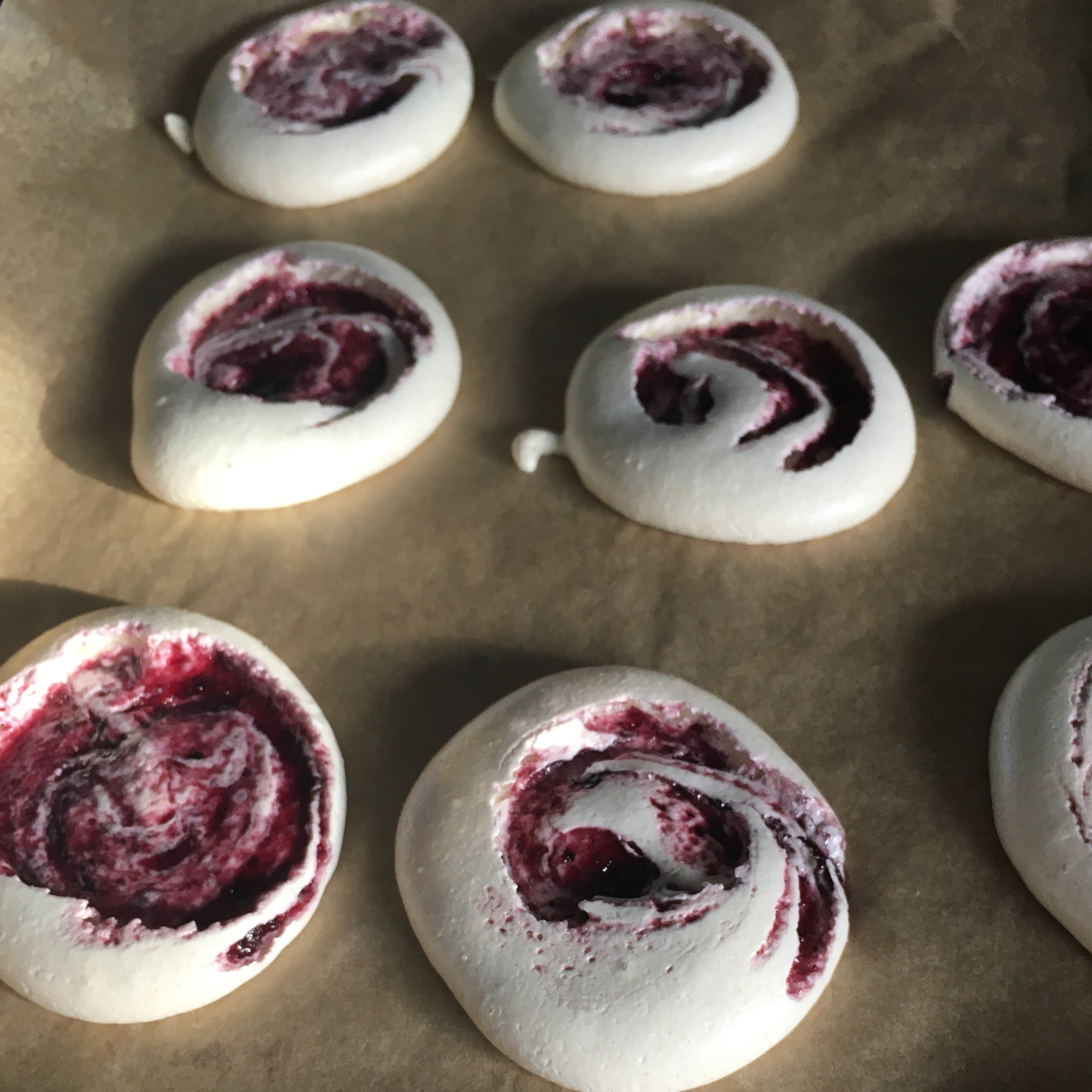 Blueberry Meringues